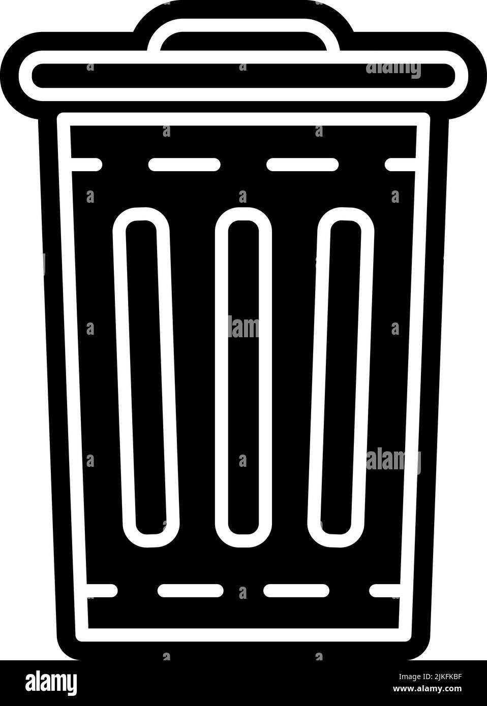 trash bin icon black vector illustration Stock Vector Image & Art Alamy