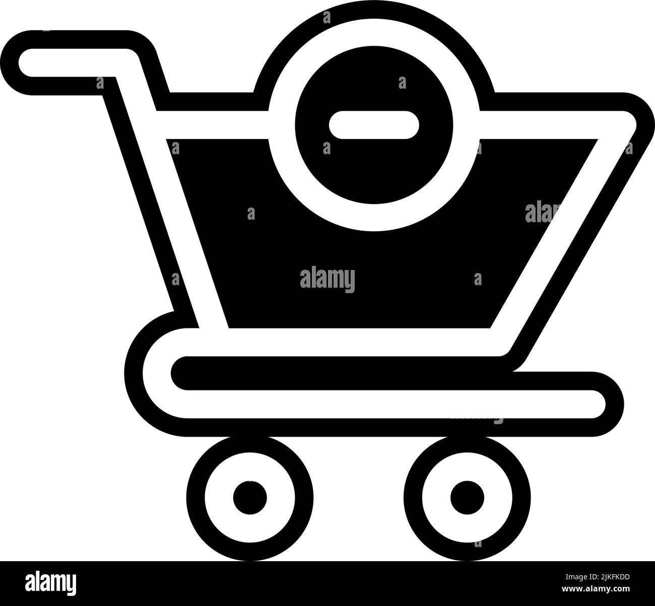 empty cart icon black vector illustration Stock Vector Image & Art Alamy