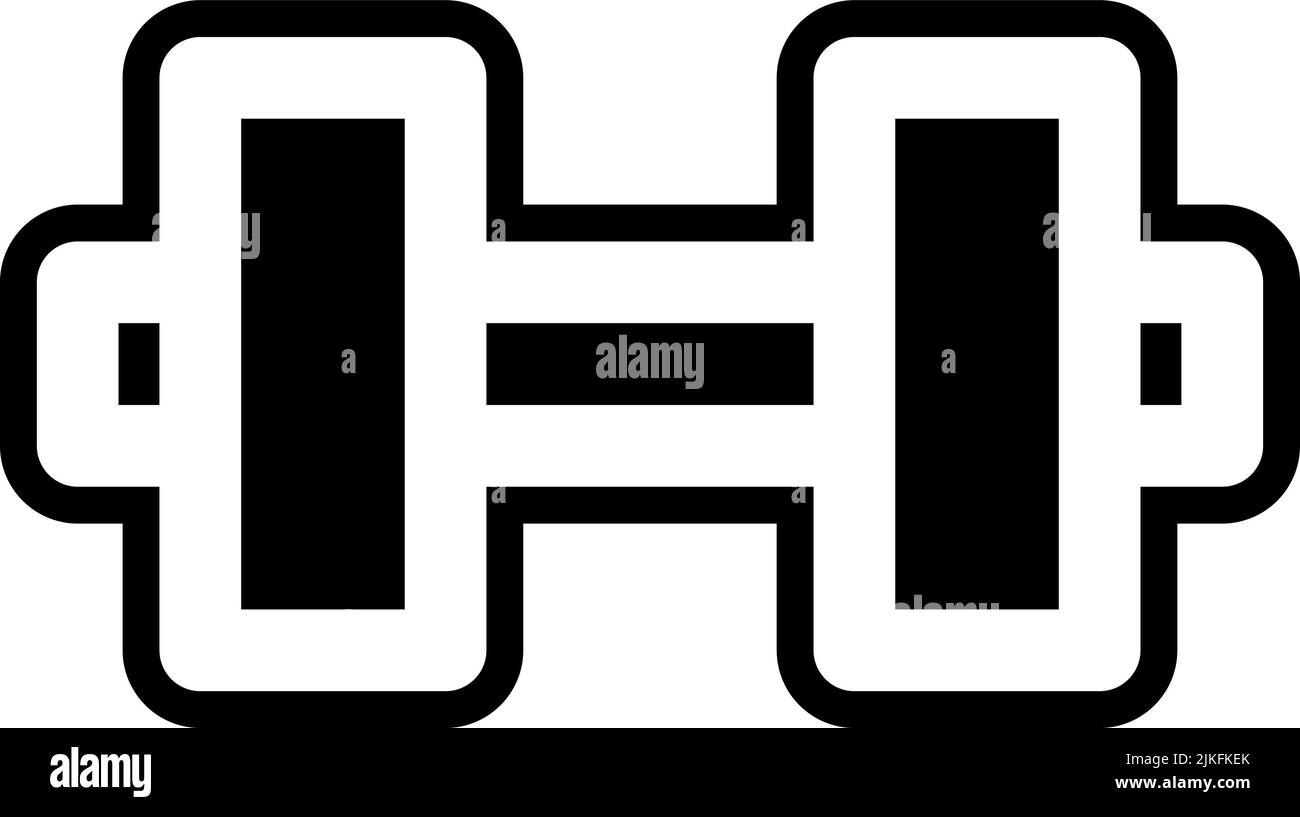 dumbbell icon black vector illustration Stock Vector Image & Art - Alamy