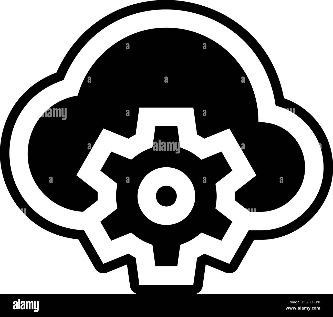 cloud icon black vector illustration. Stock Vector