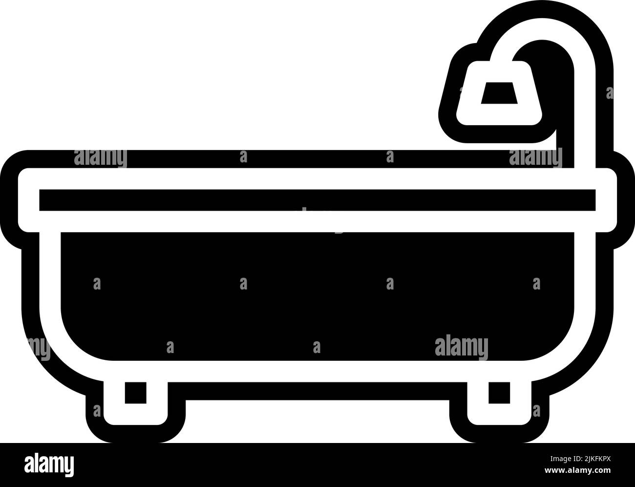 bathtub icon black vector illustration Stock Vector Image & Art - Alamy