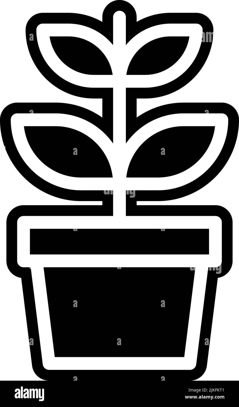 plant icon black vector illustration Stock Vector Image & Art - Alamy