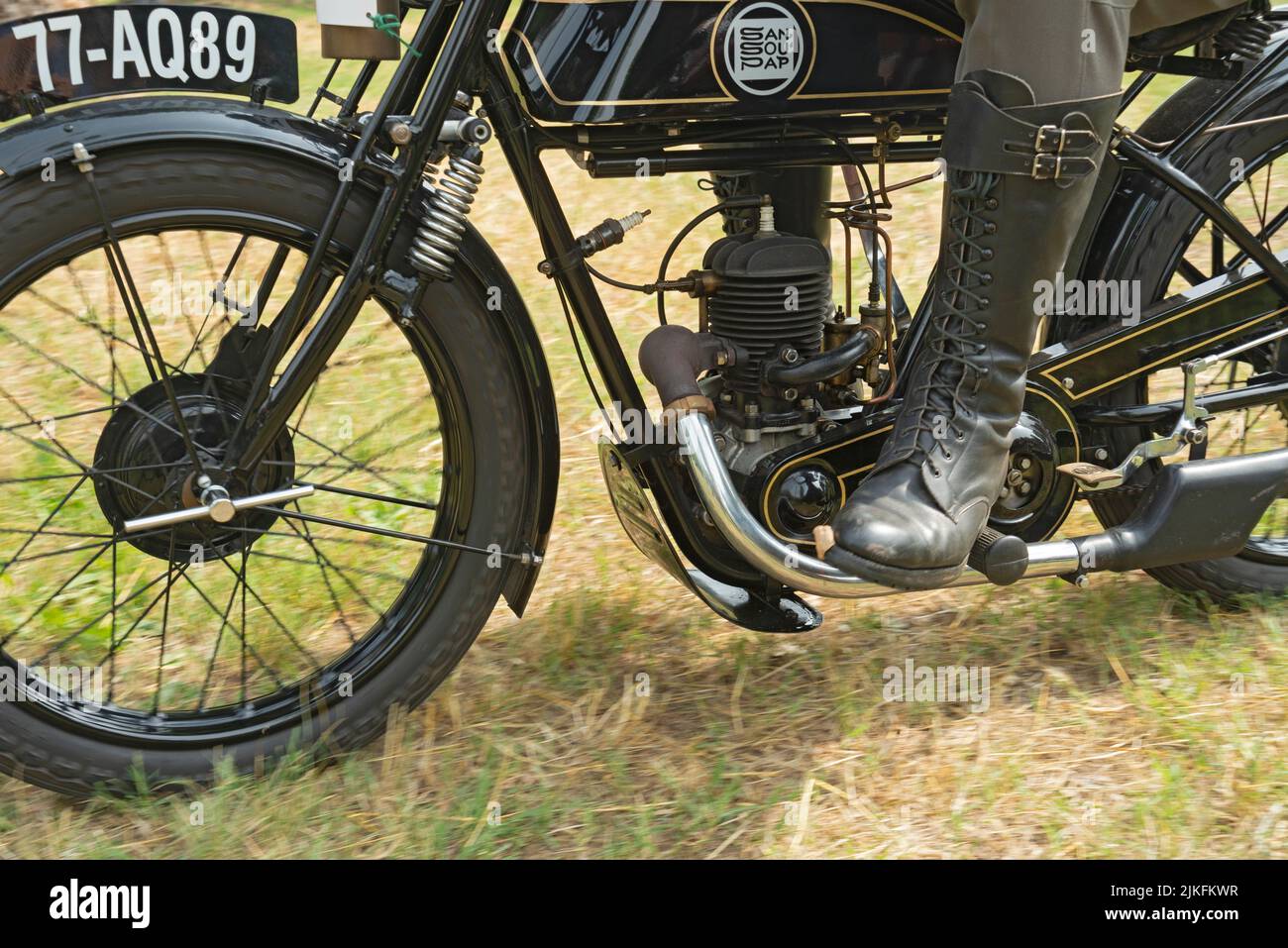 05 June 2022 - Italy, Lombardy, Cremona, Sottocanna in Circuito, Meeting of Old Motorbike Stock Photo