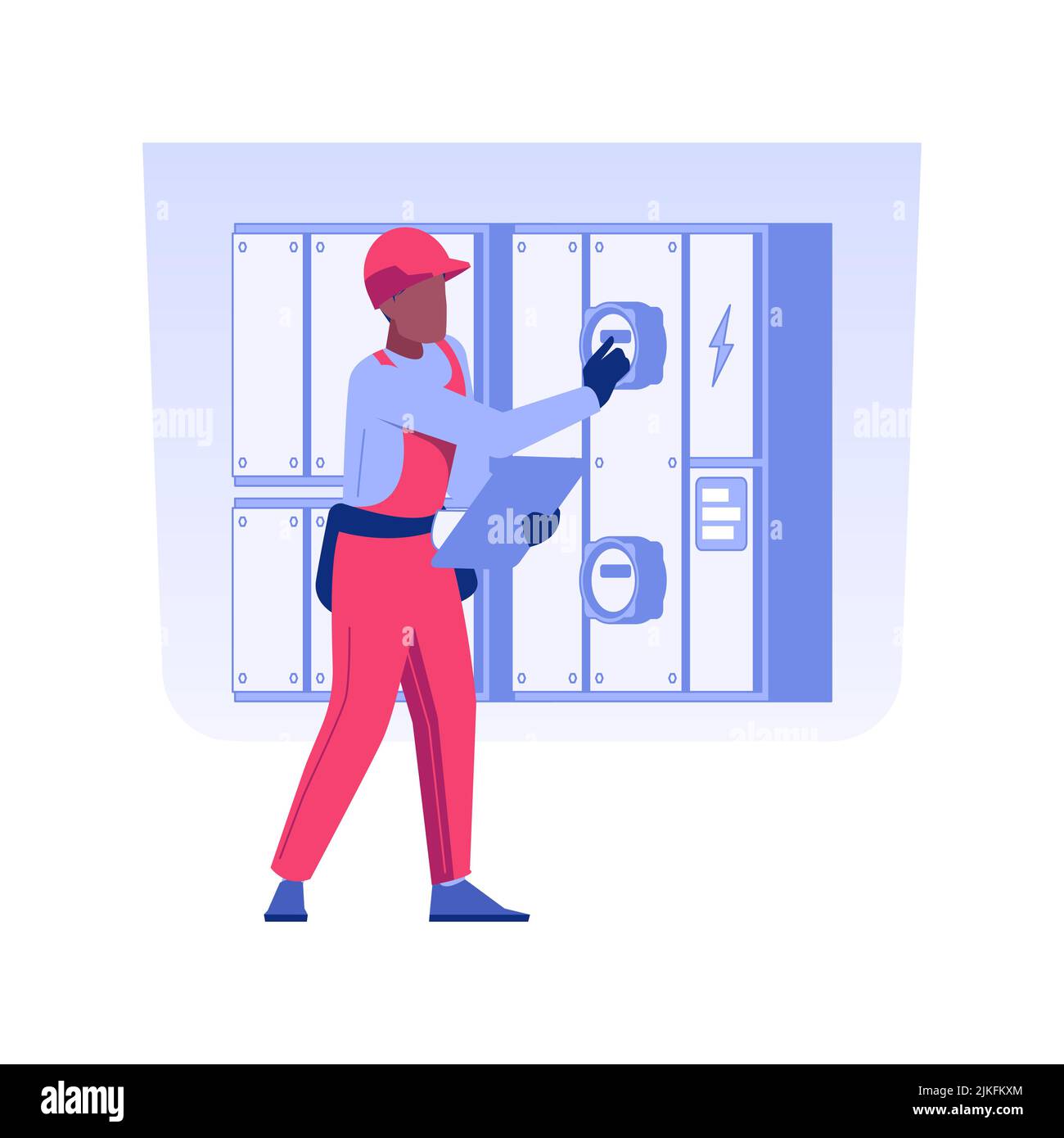 Electrical inspection isolated concept vector illustration. Building