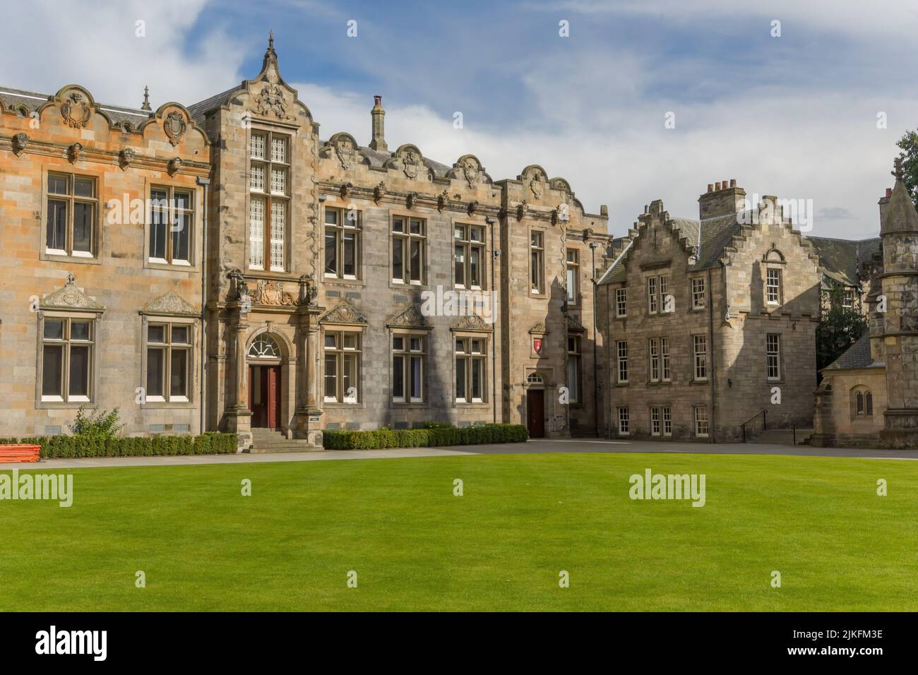 The main building of the University of St Andrews, Scotland, Great Britain - old British architecture Stock Photo
