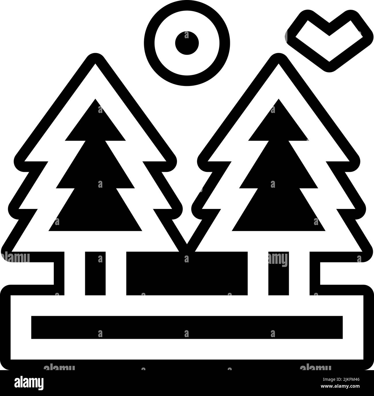 forest icon black vector illustration Stock Vector Image & Art - Alamy