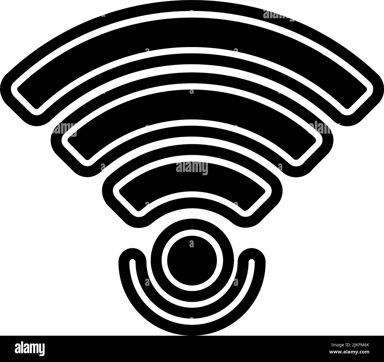 wifi icon black vector illustration Stock Vector Image & Art - Alamy