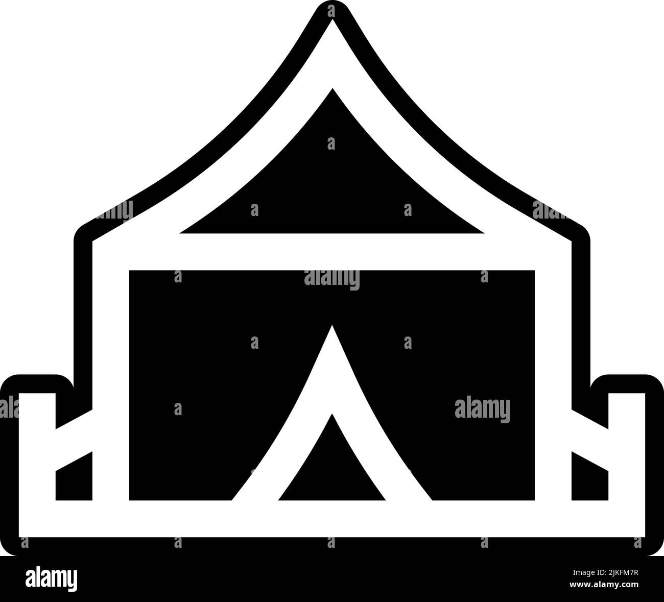 camping tent icon black vector illustration Stock Vector Image & Art ...