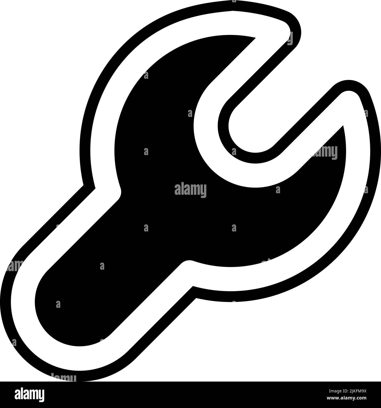setting icon black vector illustration Stock Vector Image & Art - Alamy