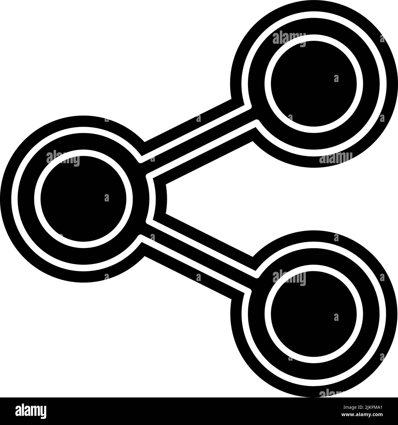 data share icon black vector illustration Stock Vector Image & Art - Alamy