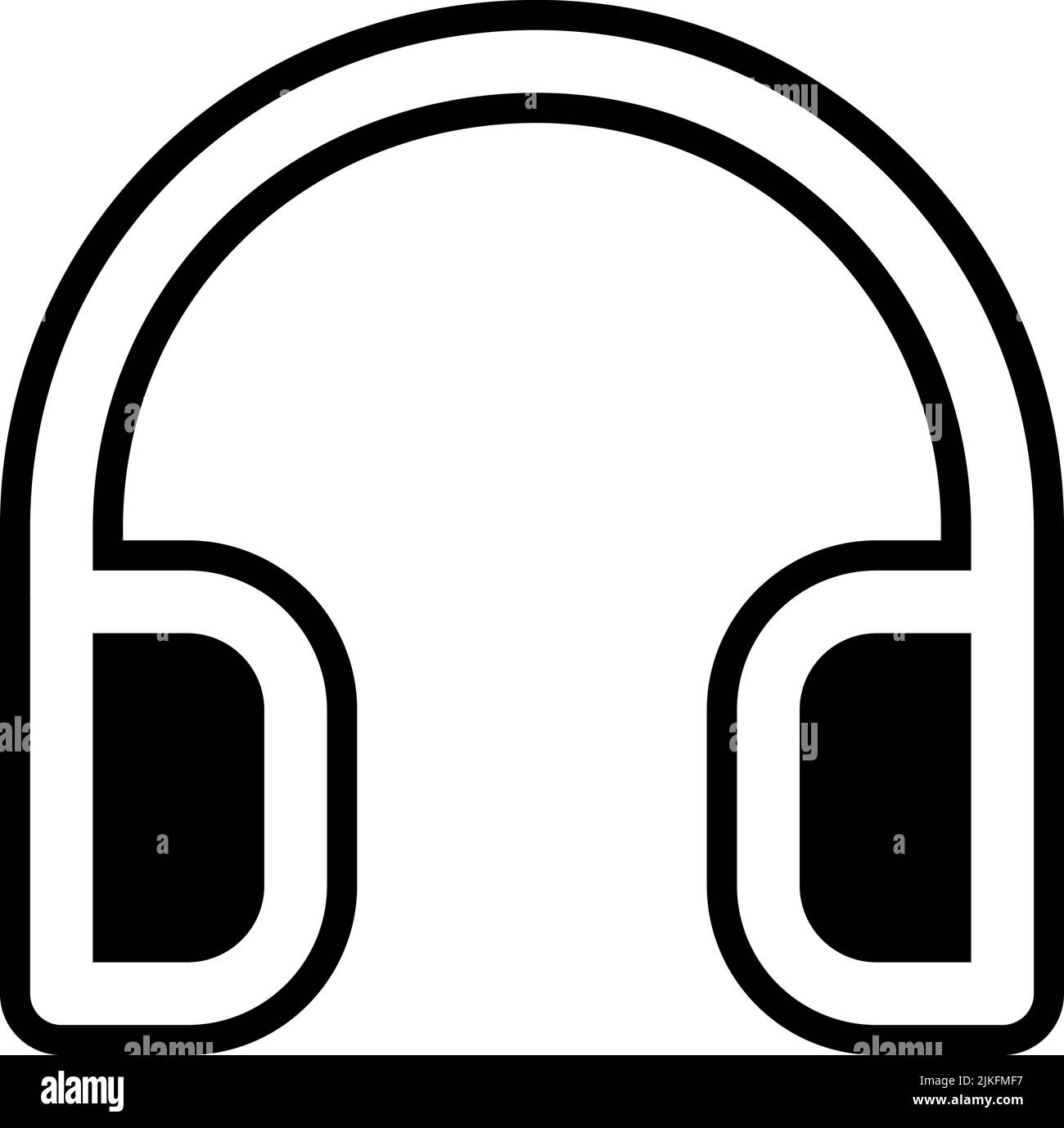 headset icon black vector illustration Stock Vector Image & Art Alamy