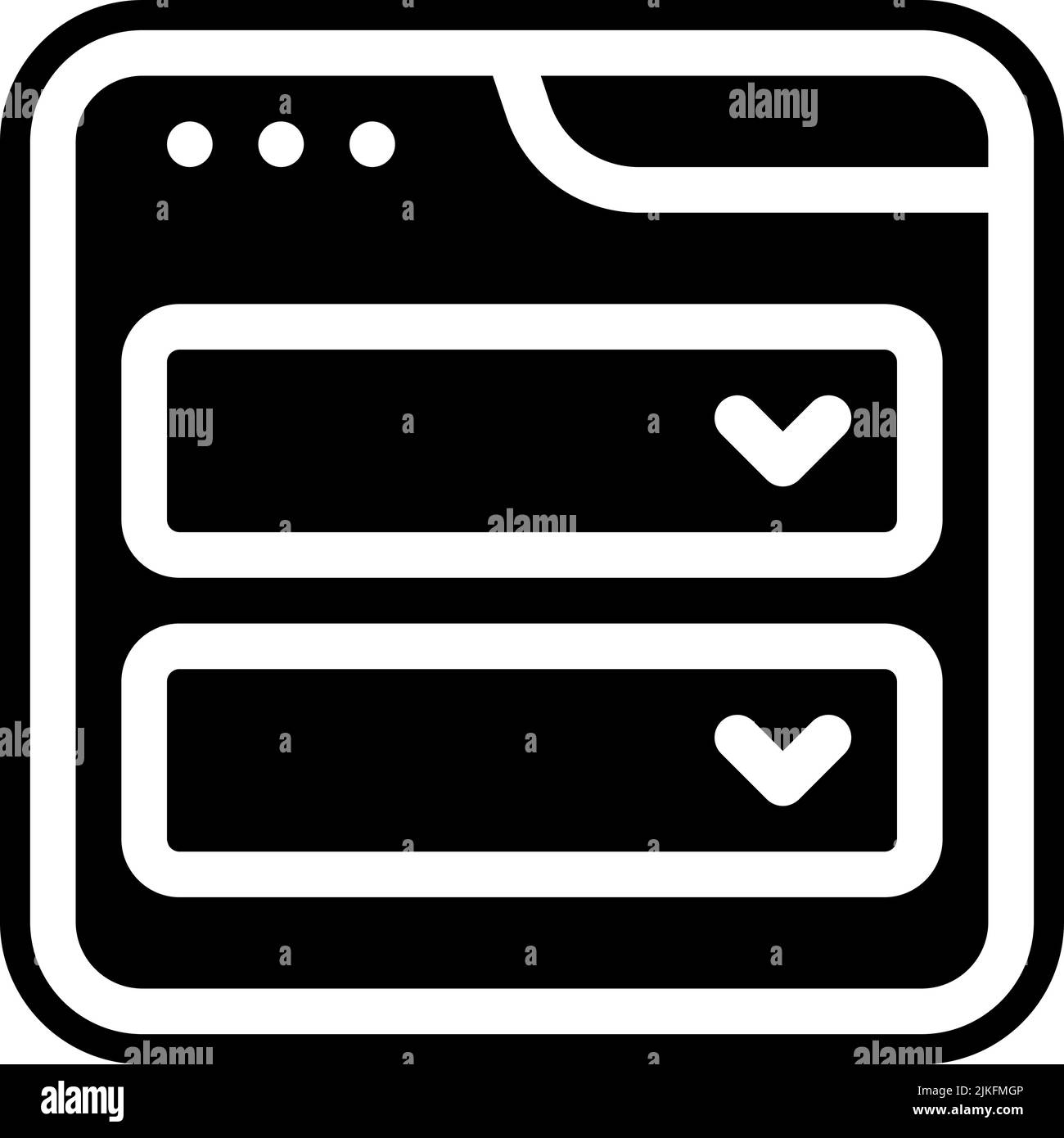 drop down icon black vector illustration Stock Vector Image & Art - Alamy