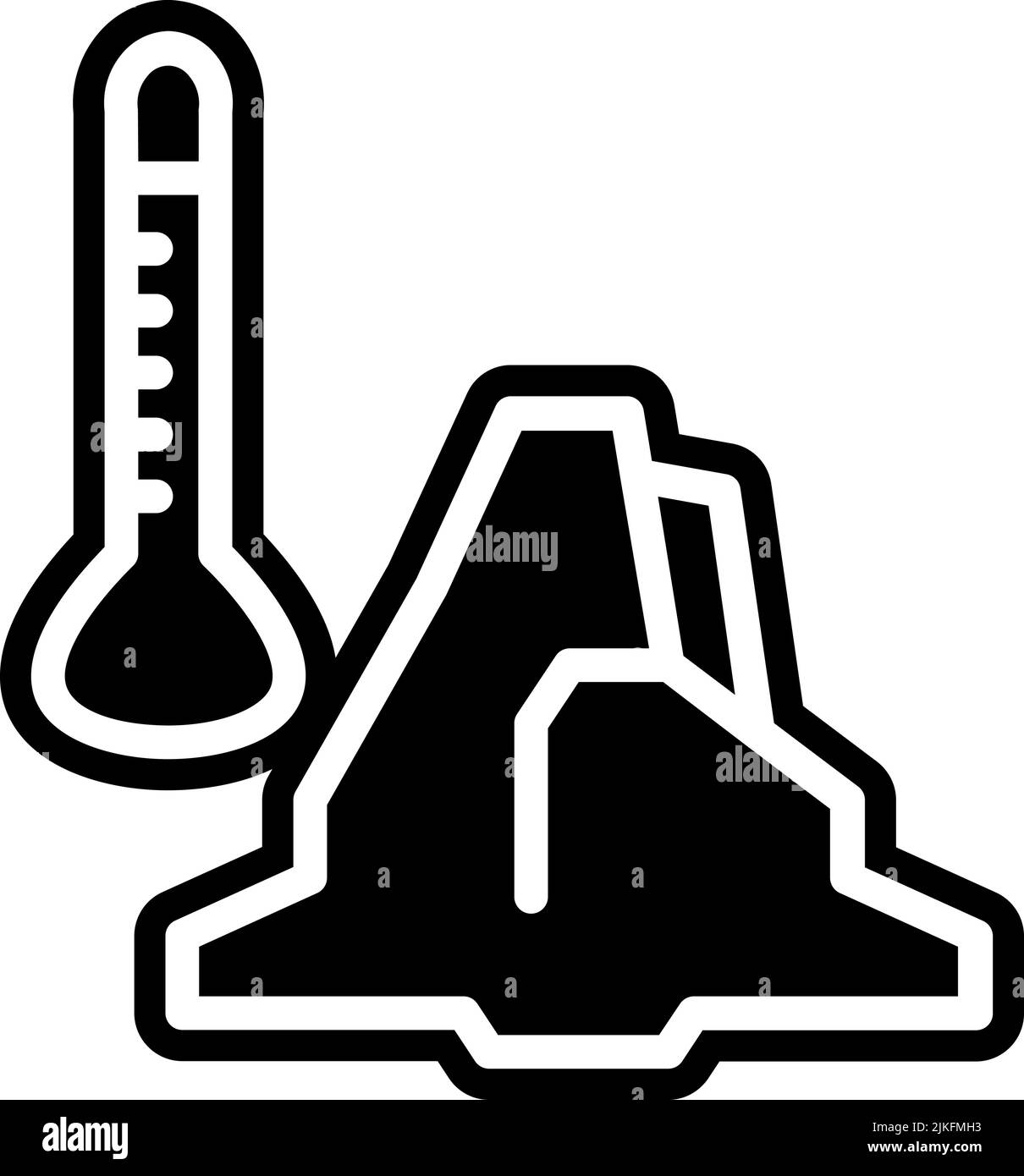 global warming icon black vector illustration Stock Vector Image & Art ...