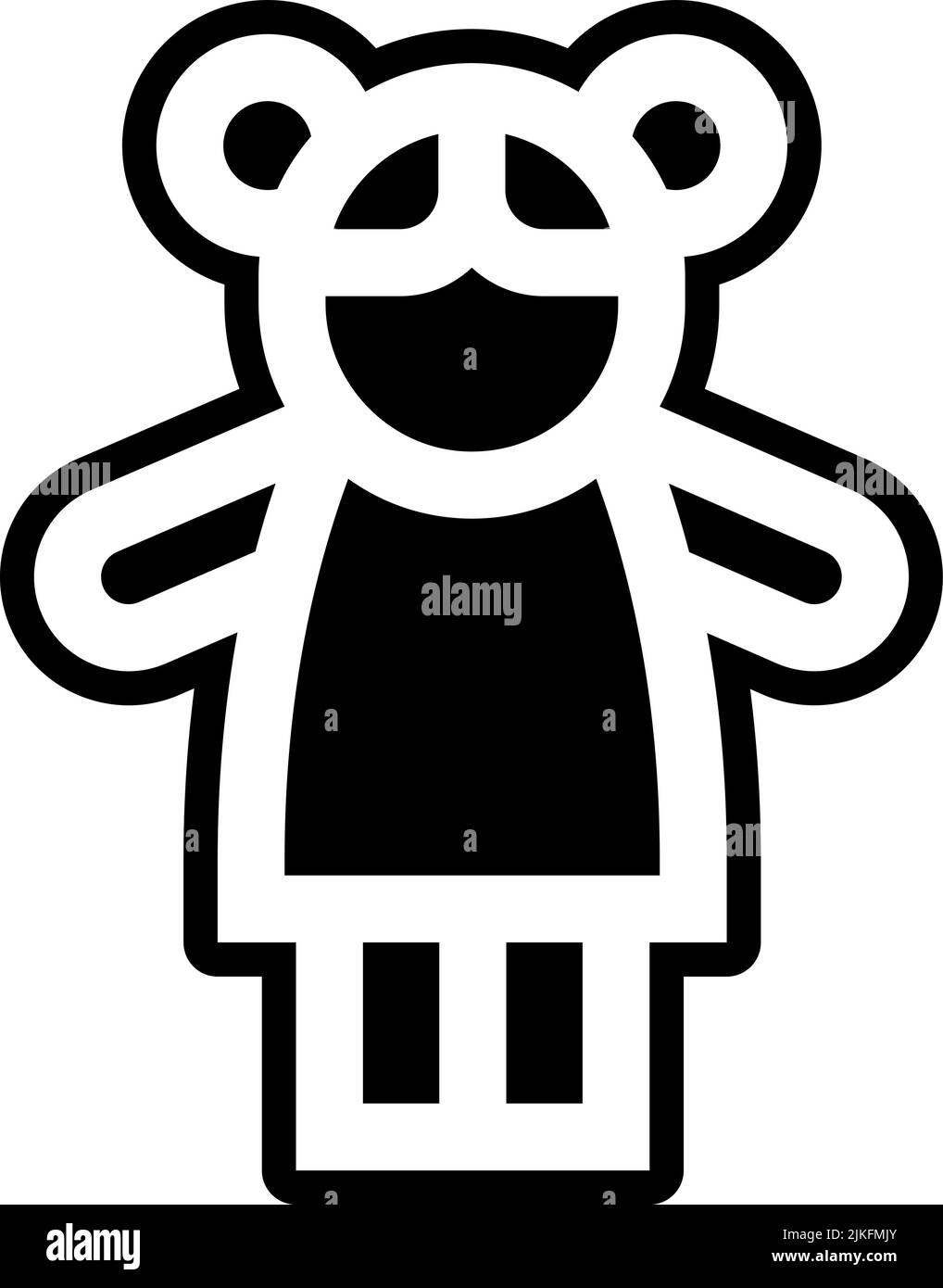 doll icon black vector illustration Stock Vector Image & Art - Alamy