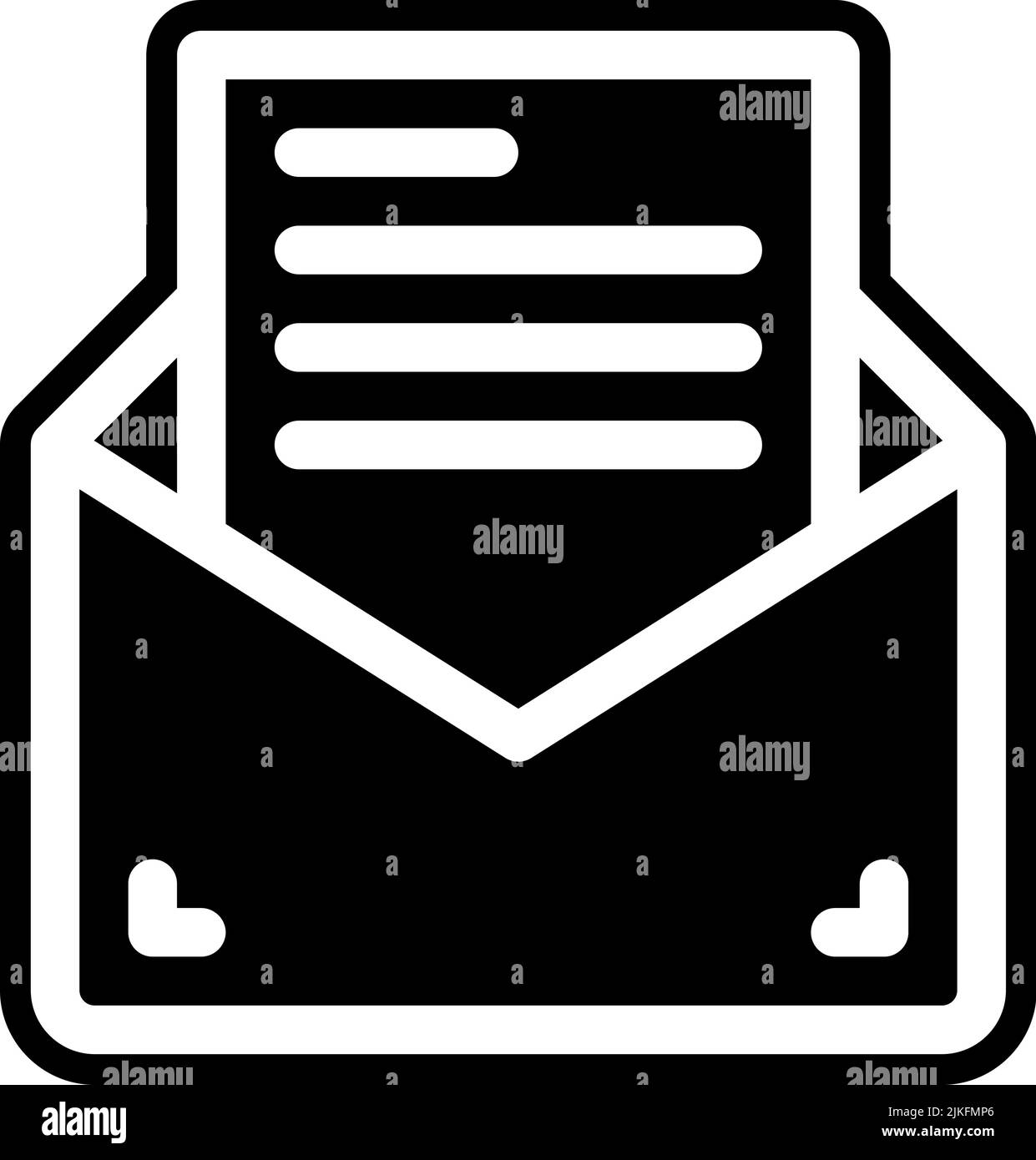 email icon black vector illustration Stock Vector Image & Art - Alamy