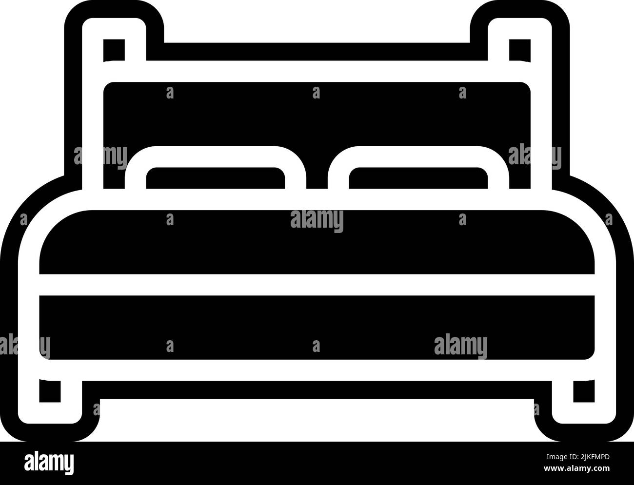 bed icon black vector illustration Stock Vector Image & Art Alamy
