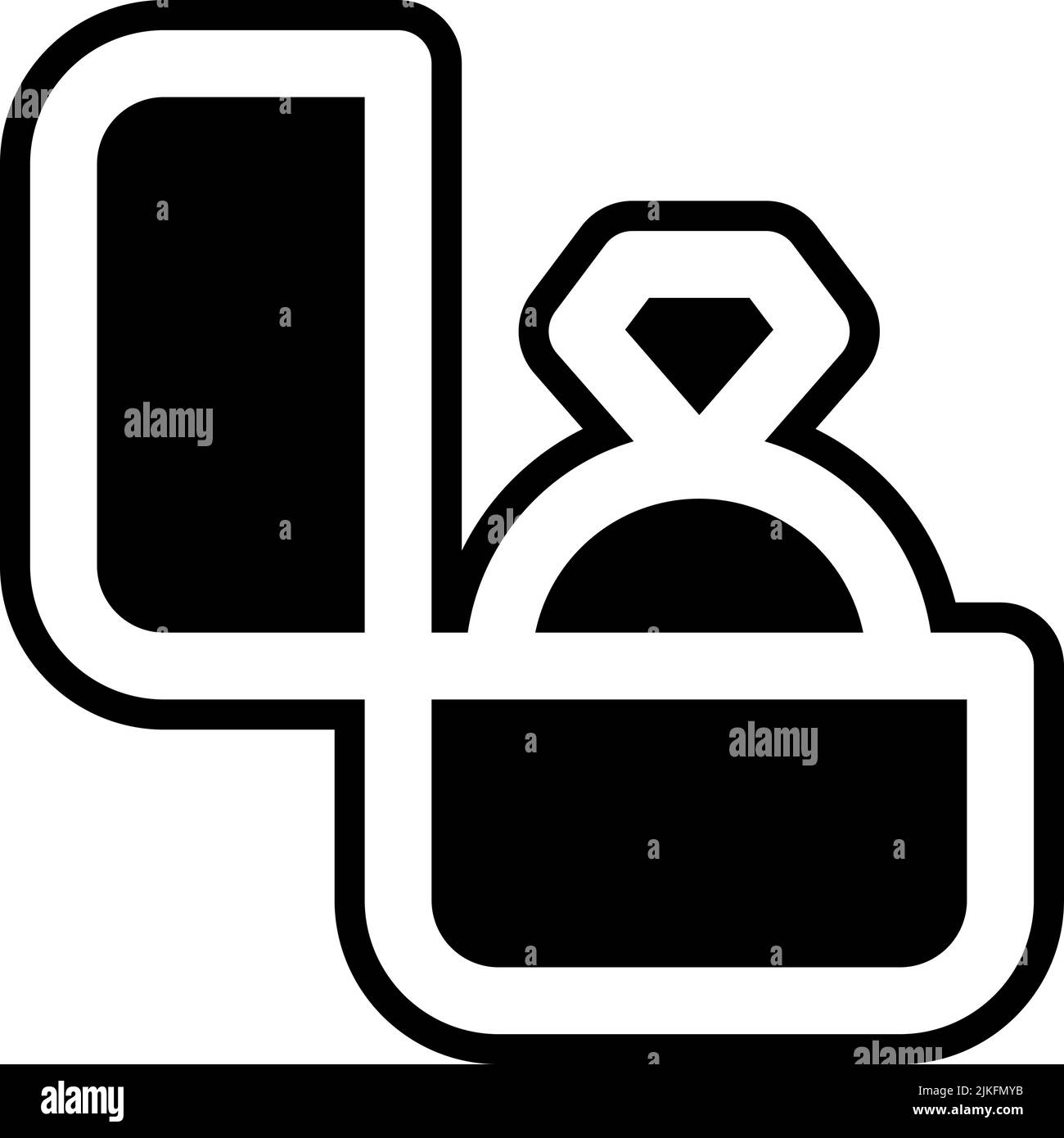 engagement ring icon black vector illustration Stock Vector Image & Art ...