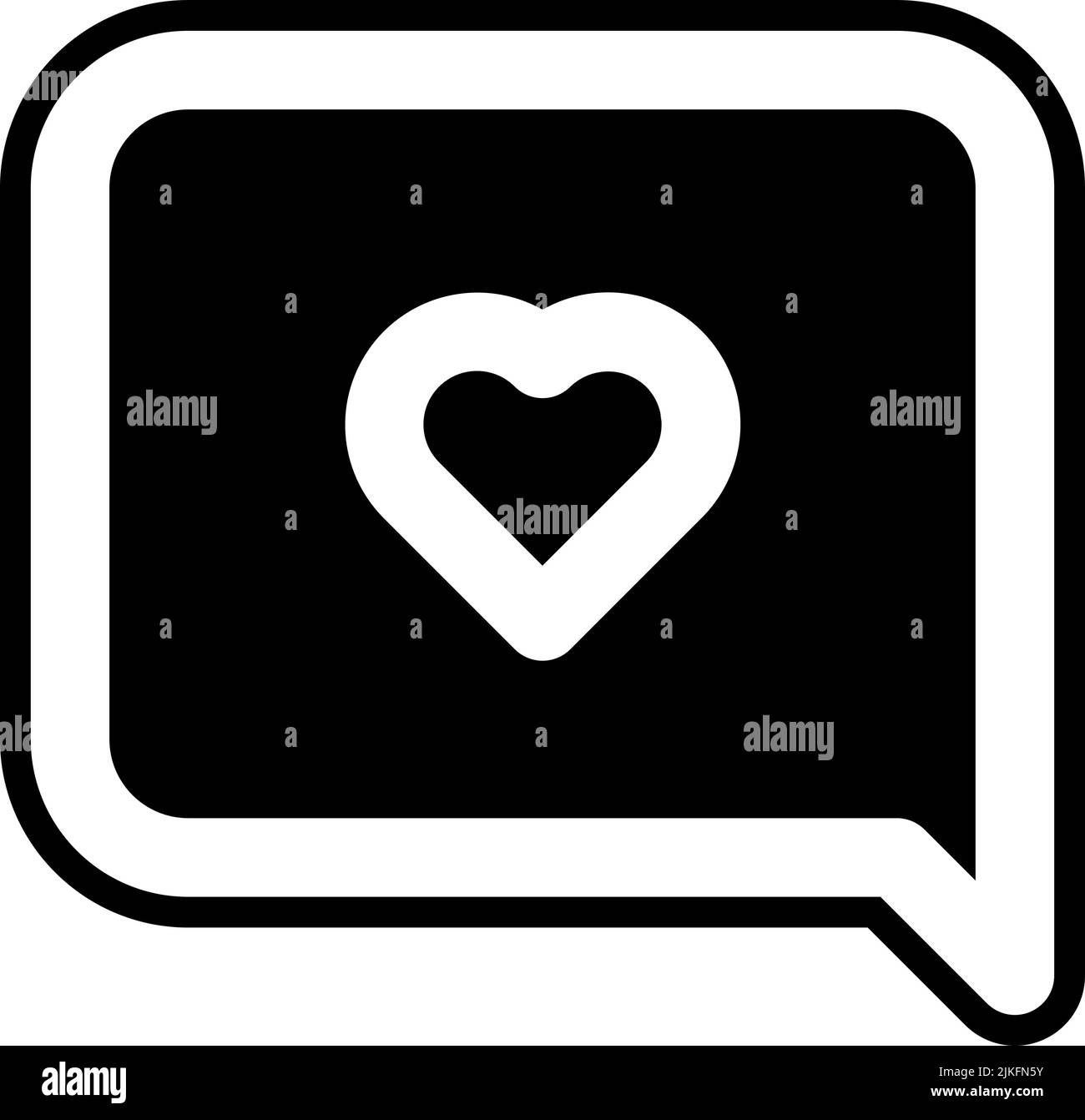 love message icon black vector illustration Stock Vector Image & Art ...