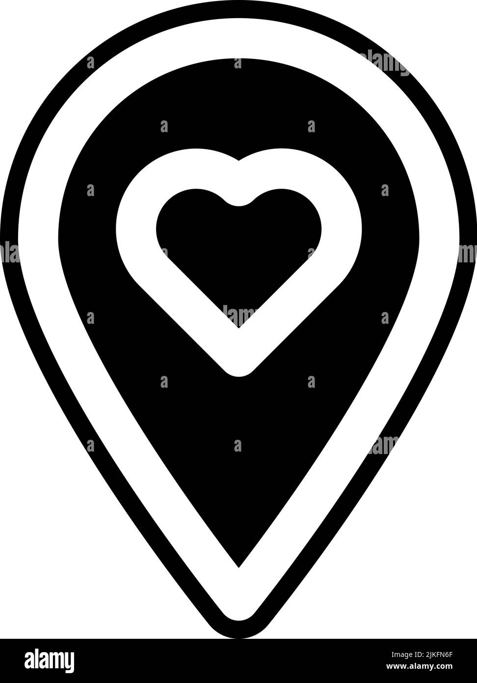 location pin icon black vector illustration Stock Vector Image & Art ...
