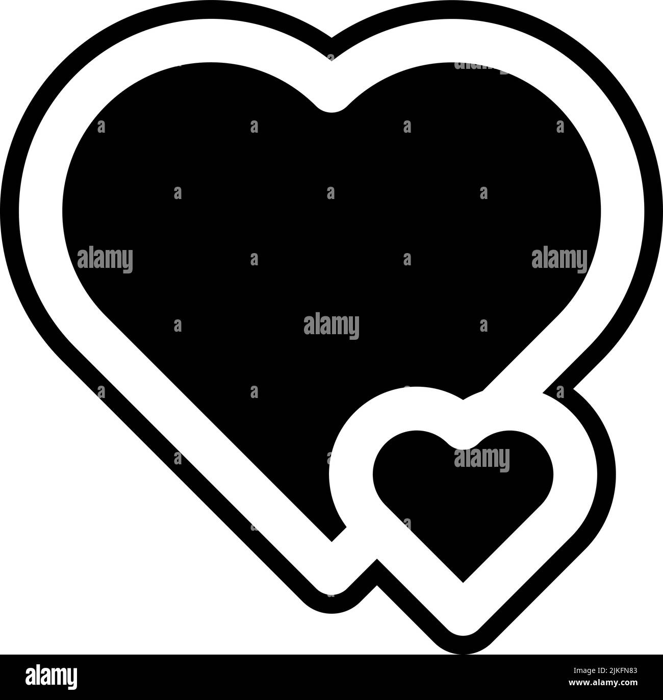 heart icon black vector illustration Stock Vector Image & Art - Alamy