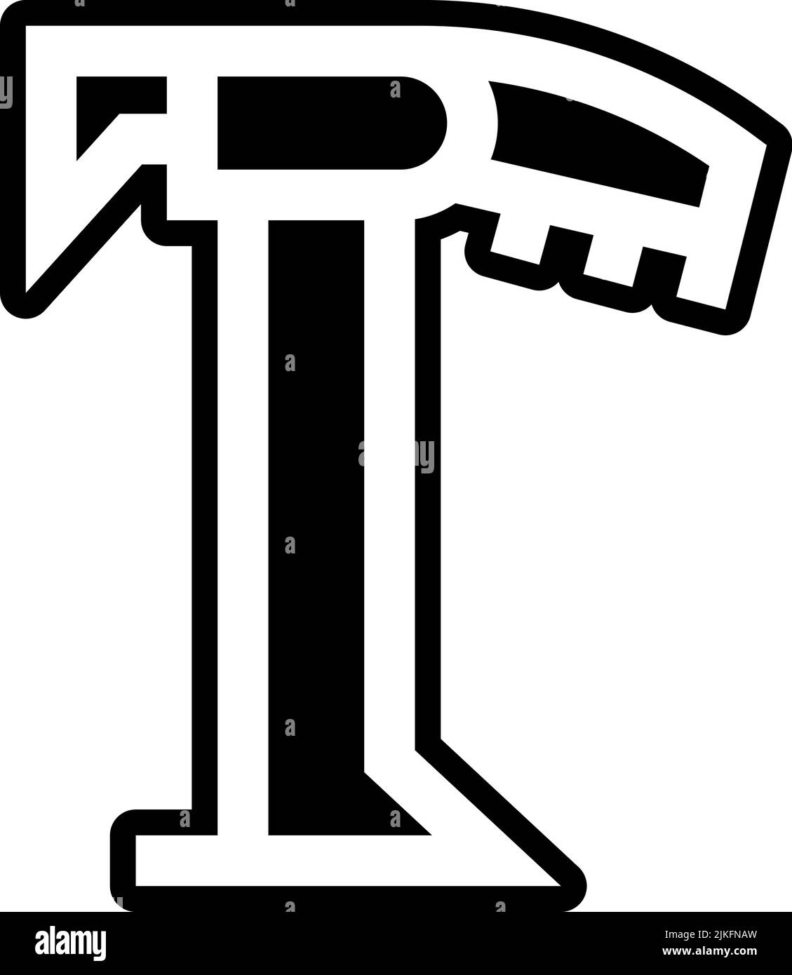 ice ax icon black vector illustration. Stock Vector