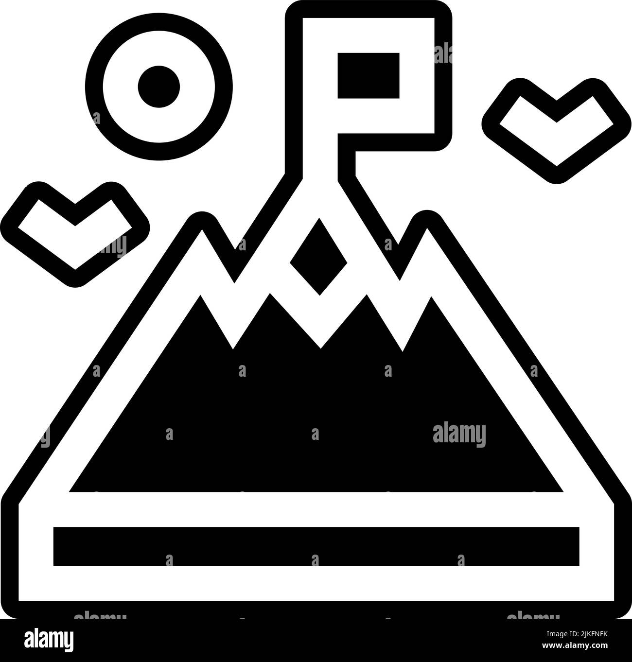 mountain icon black vector illustration Stock Vector Image & Art - Alamy
