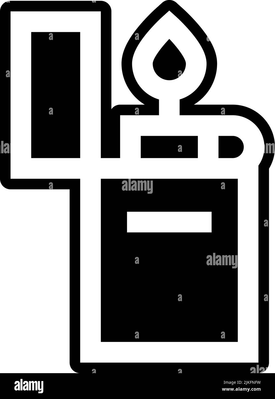 lighter icon black vector illustration. Stock Vector