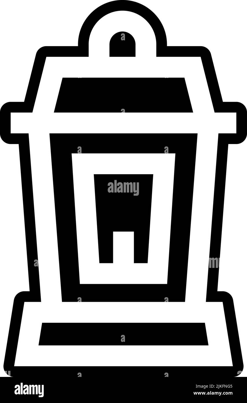 lantern icon black vector illustration Stock Vector Image & Art - Alamy