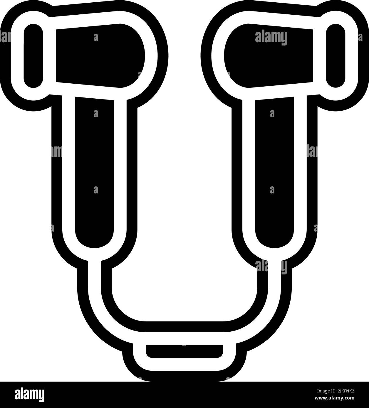 earphone icon black vector illustration Stock Vector Image & Art - Alamy