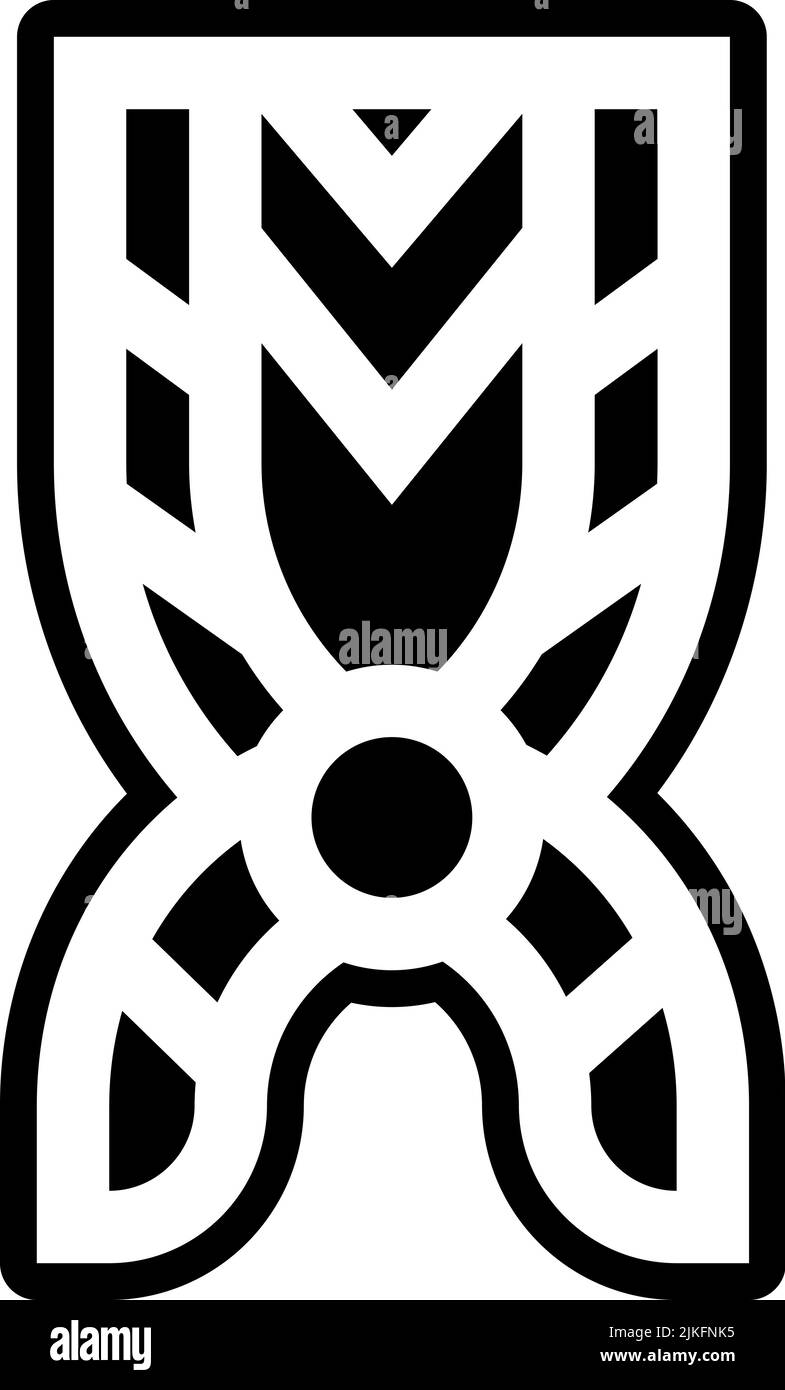 neckerchief icon black vector illustration. Stock Vector