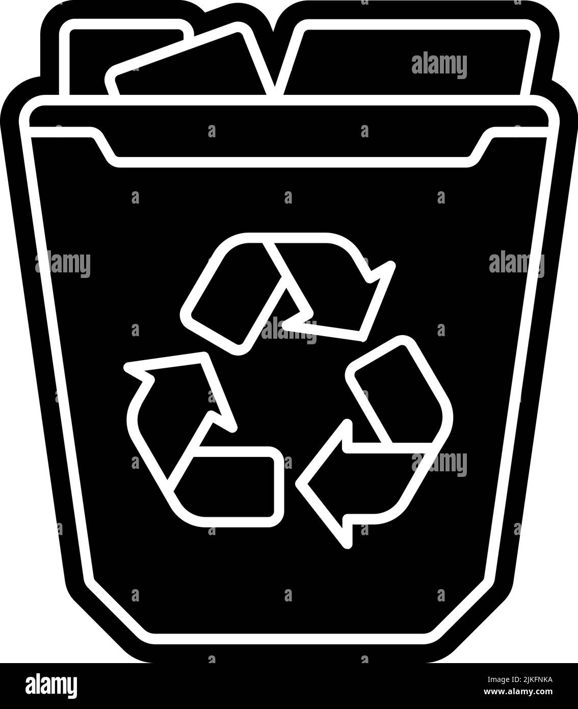 recycle bin icon black vector illustration Stock Vector Image & Art Alamy