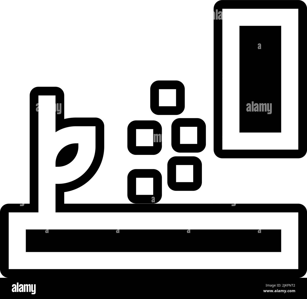 plant icon black vector illustration Stock Vector Image & Art - Alamy
