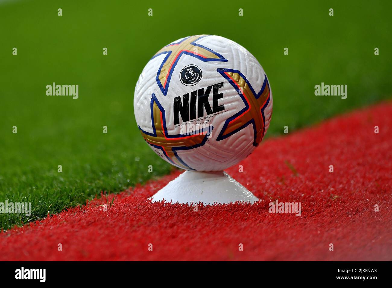 The Nike Flight Premier League ball for 2022/23 - Southampton v AS Monaco, Pre-Season Friendly, St Mary's Stadium, Southampton, UK - 27th July 2022 Stock Photo