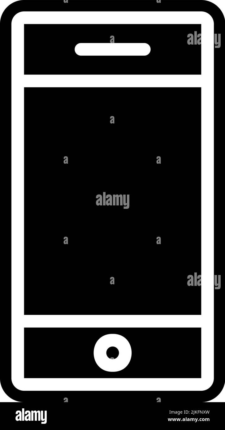 smartphone icon black vector illustration Stock Vector Image & Art - Alamy