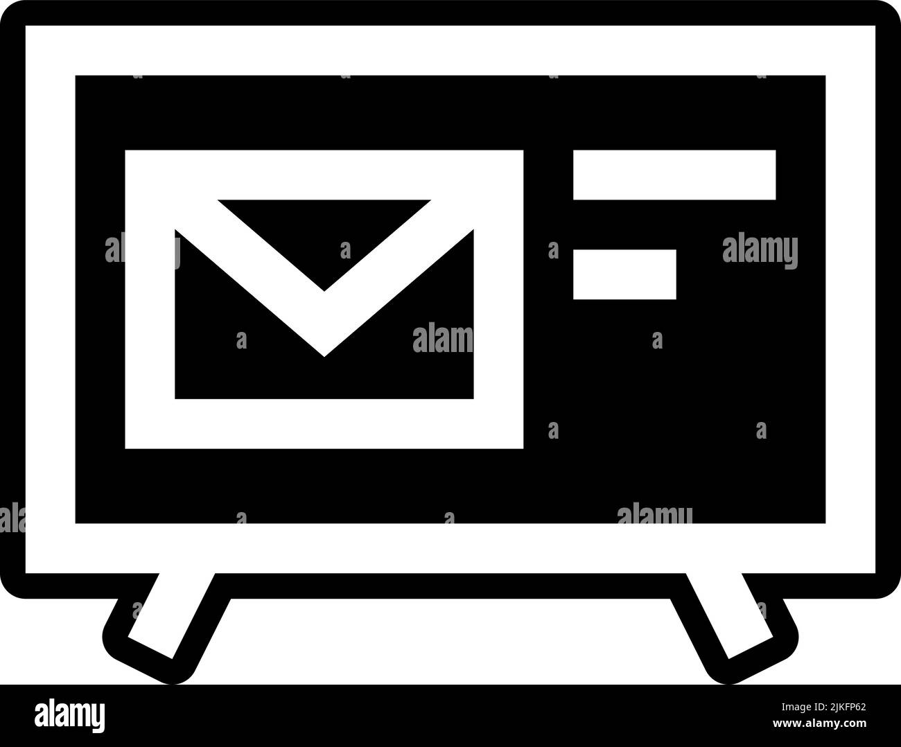 email icon black vector illustration Stock Vector Image & Art - Alamy