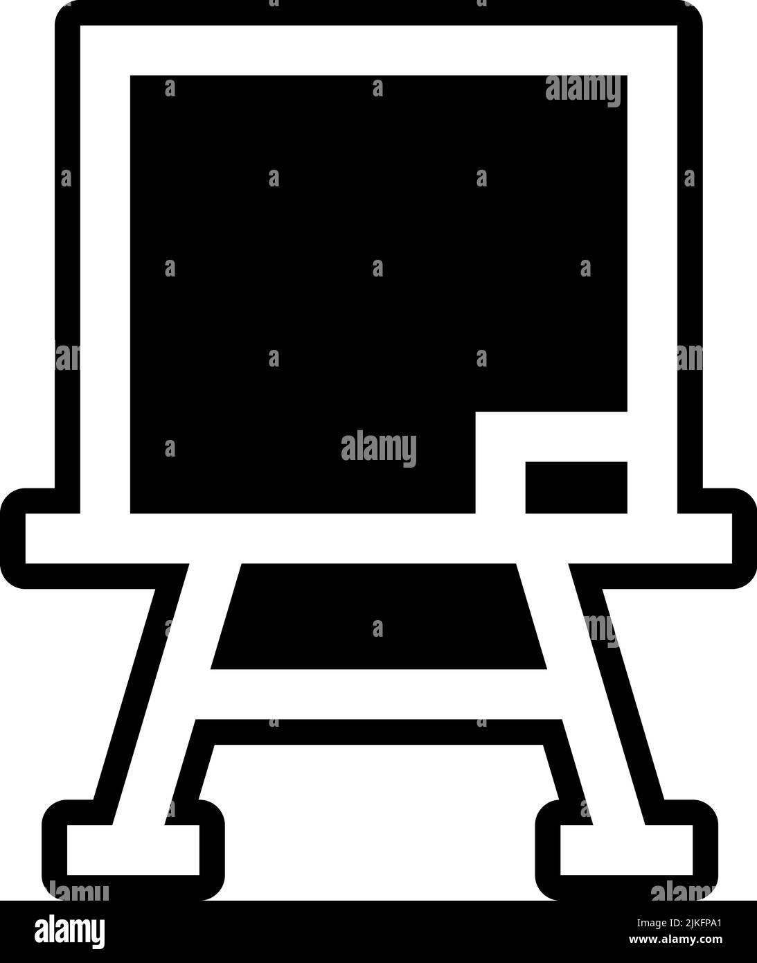 whiteboard icon black vector illustration Stock Vector Image & Art - Alamy