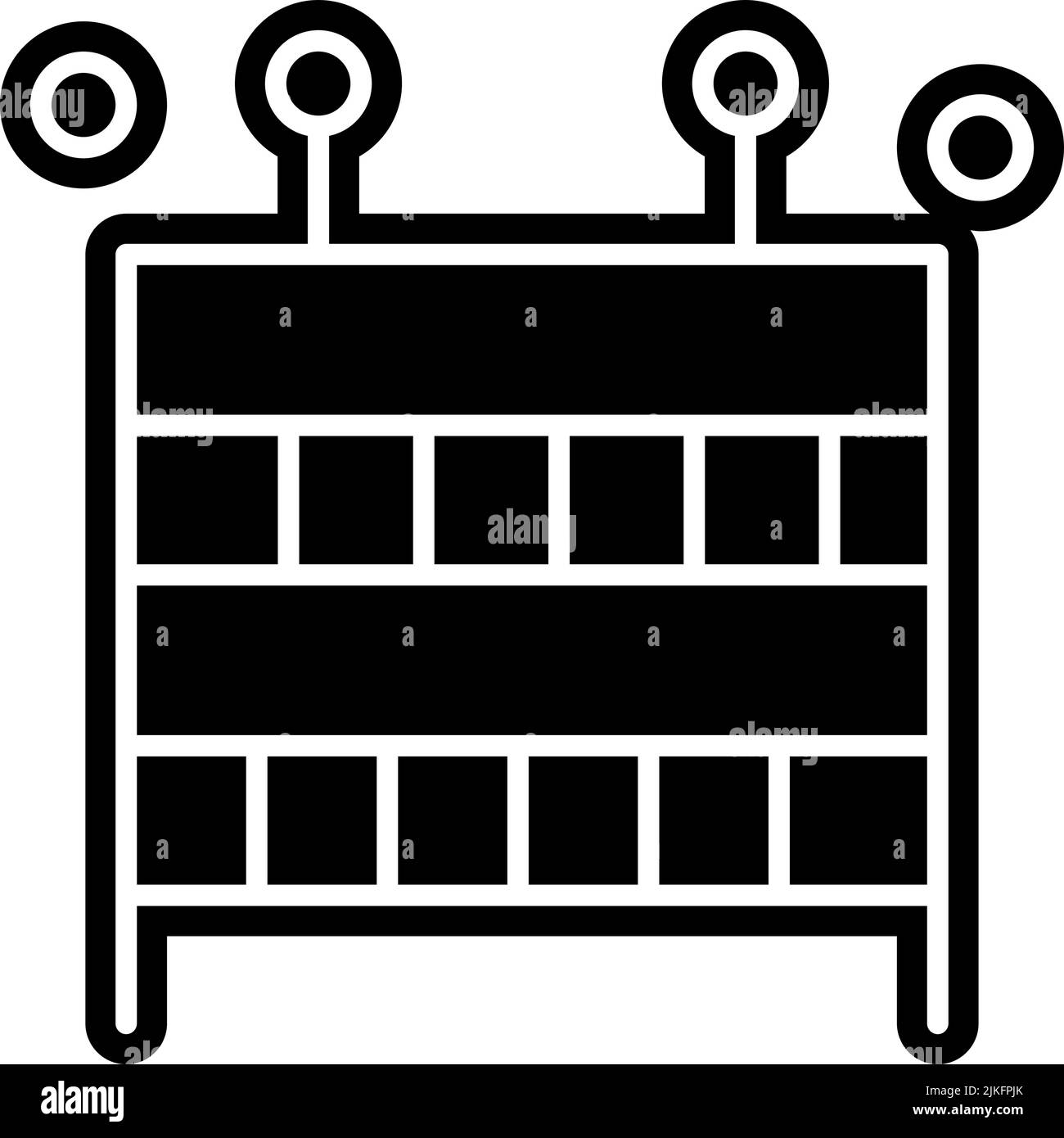 road barrier icon black vector illustration Stock Vector Image & Art ...
