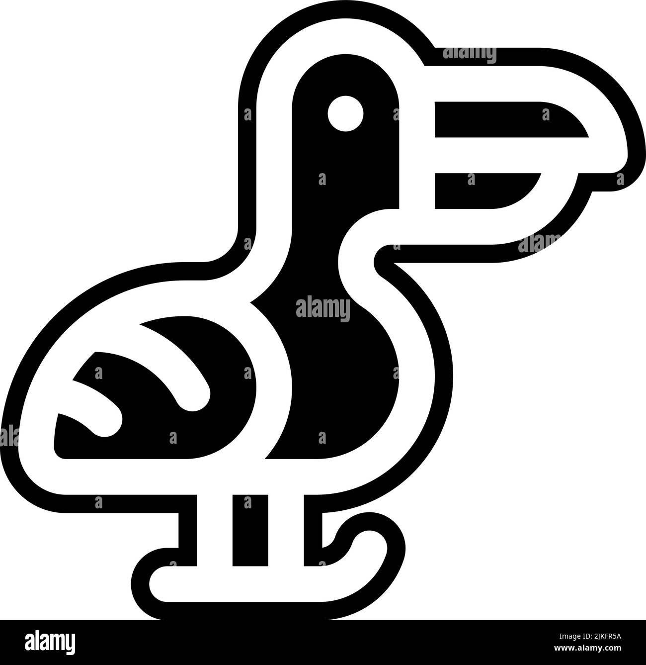 pelican icon black vector illustration. Stock Vector