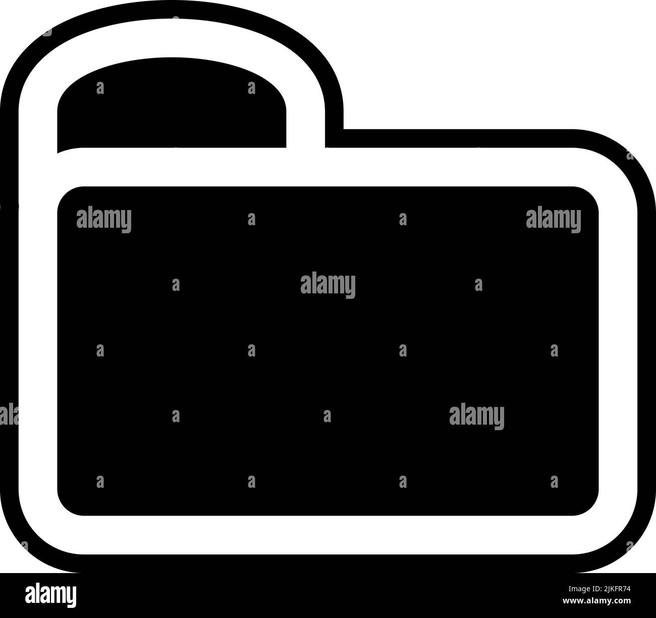 folder icon black vector illustration Stock Vector Image & Art - Alamy