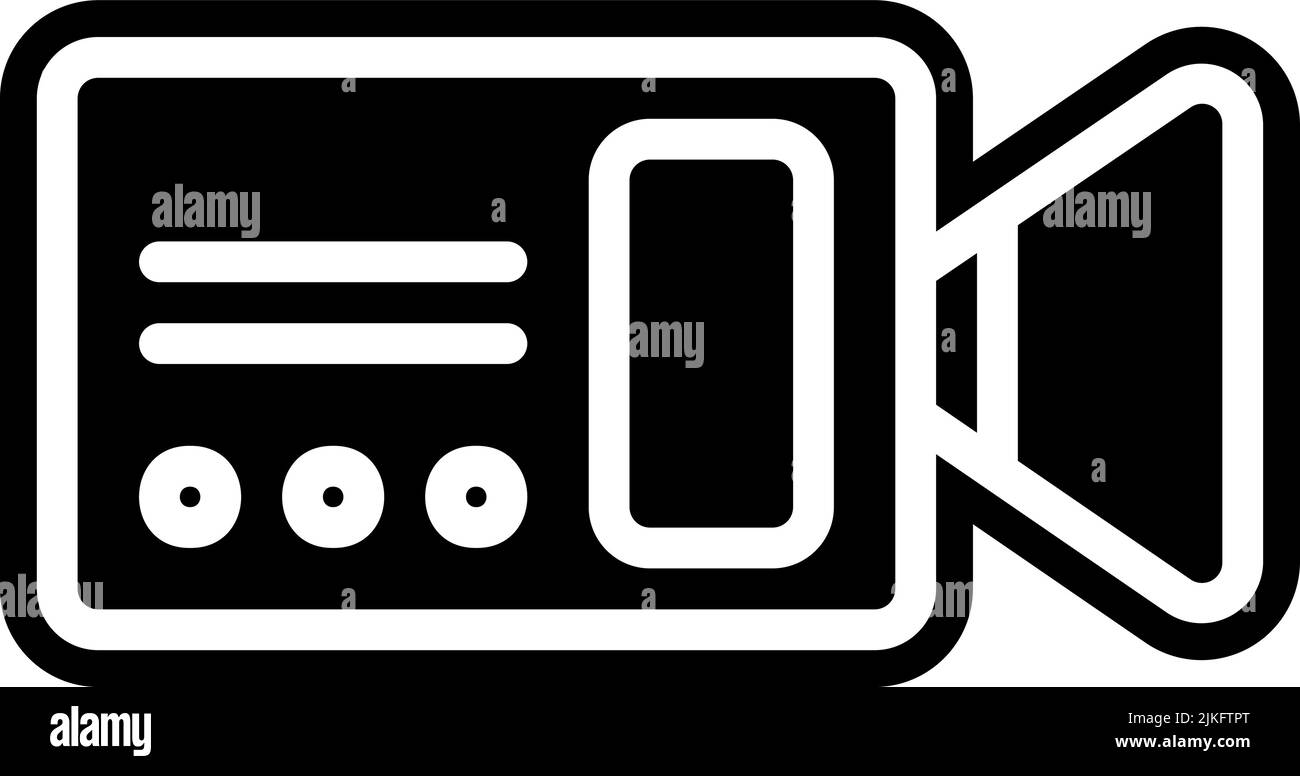 video camera icon black vector illustration Stock Vector Image & Art