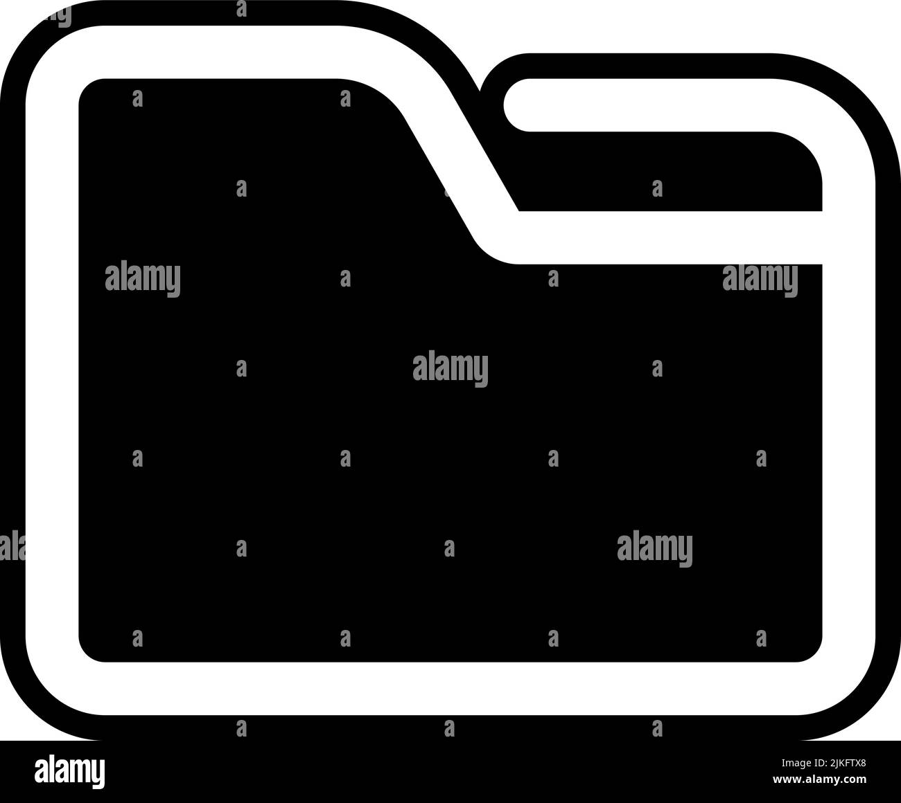 folder icon black vector illustration Stock Vector Image & Art - Alamy