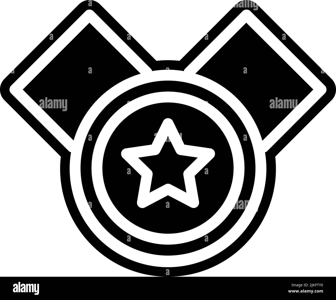 medal icon black vector illustration Stock Vector Image & Art - Alamy