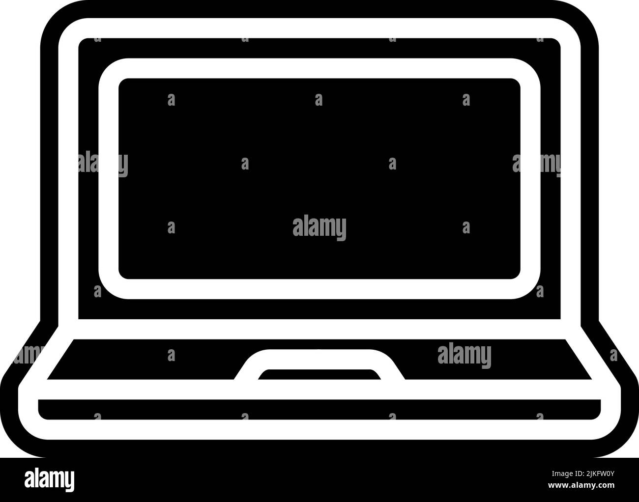 laptop icon black vector illustration Stock Vector Image & Art - Alamy