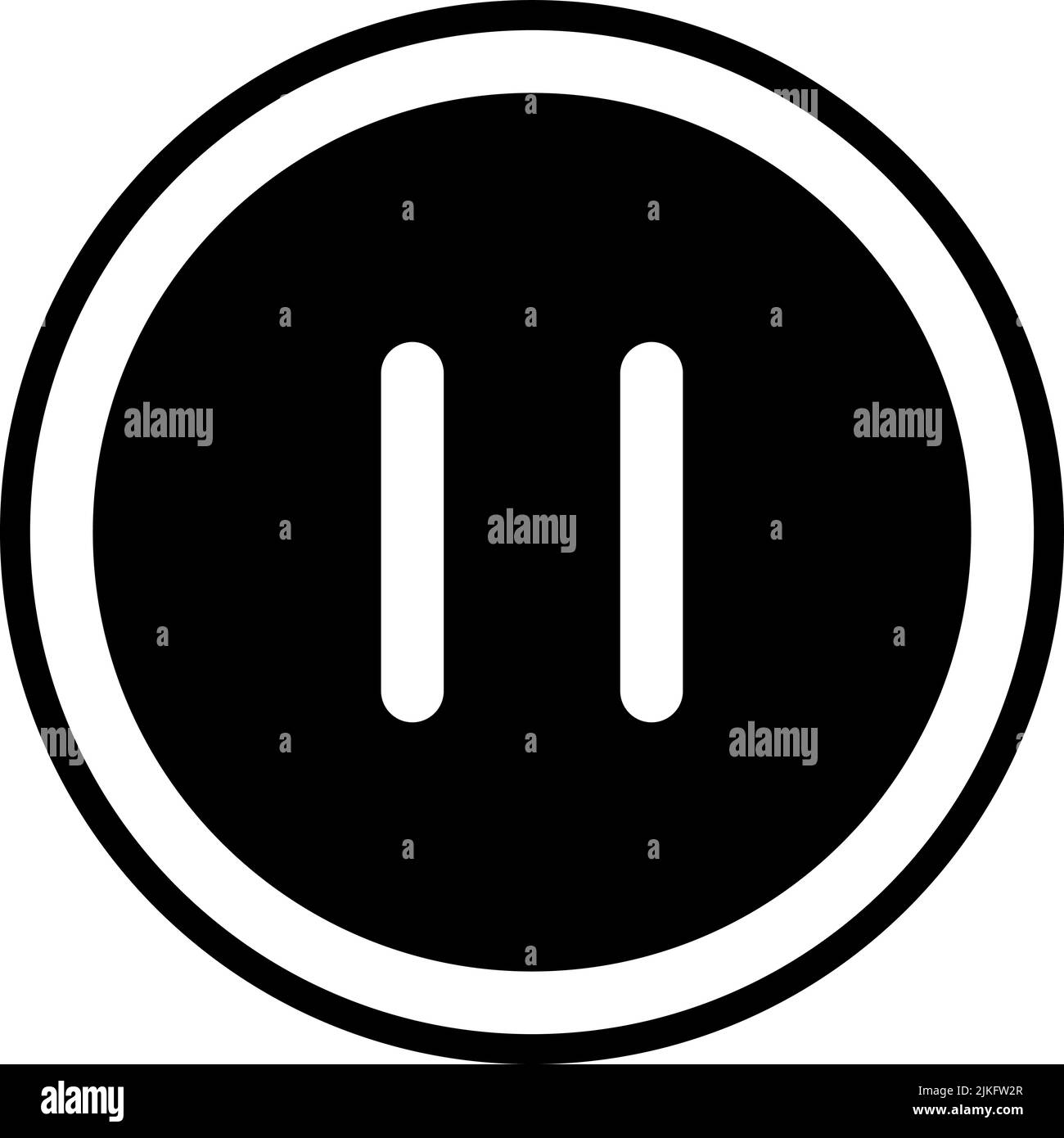 pause button icon black vector illustration Stock Vector Image & Art ...