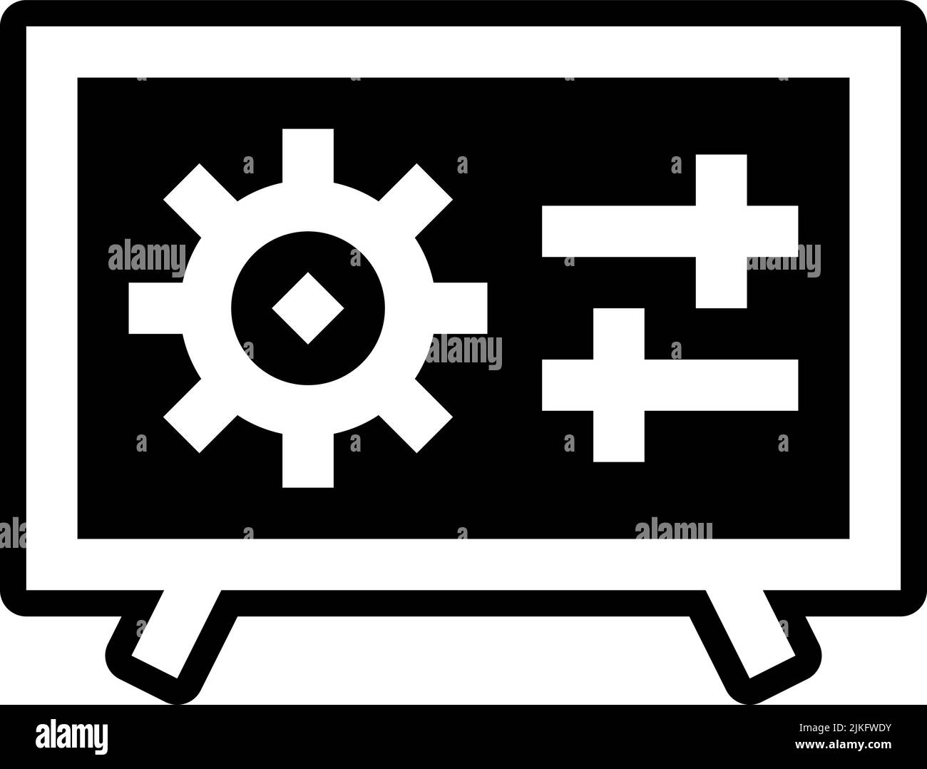 settings icon black vector illustration Stock Vector Image & Art - Alamy