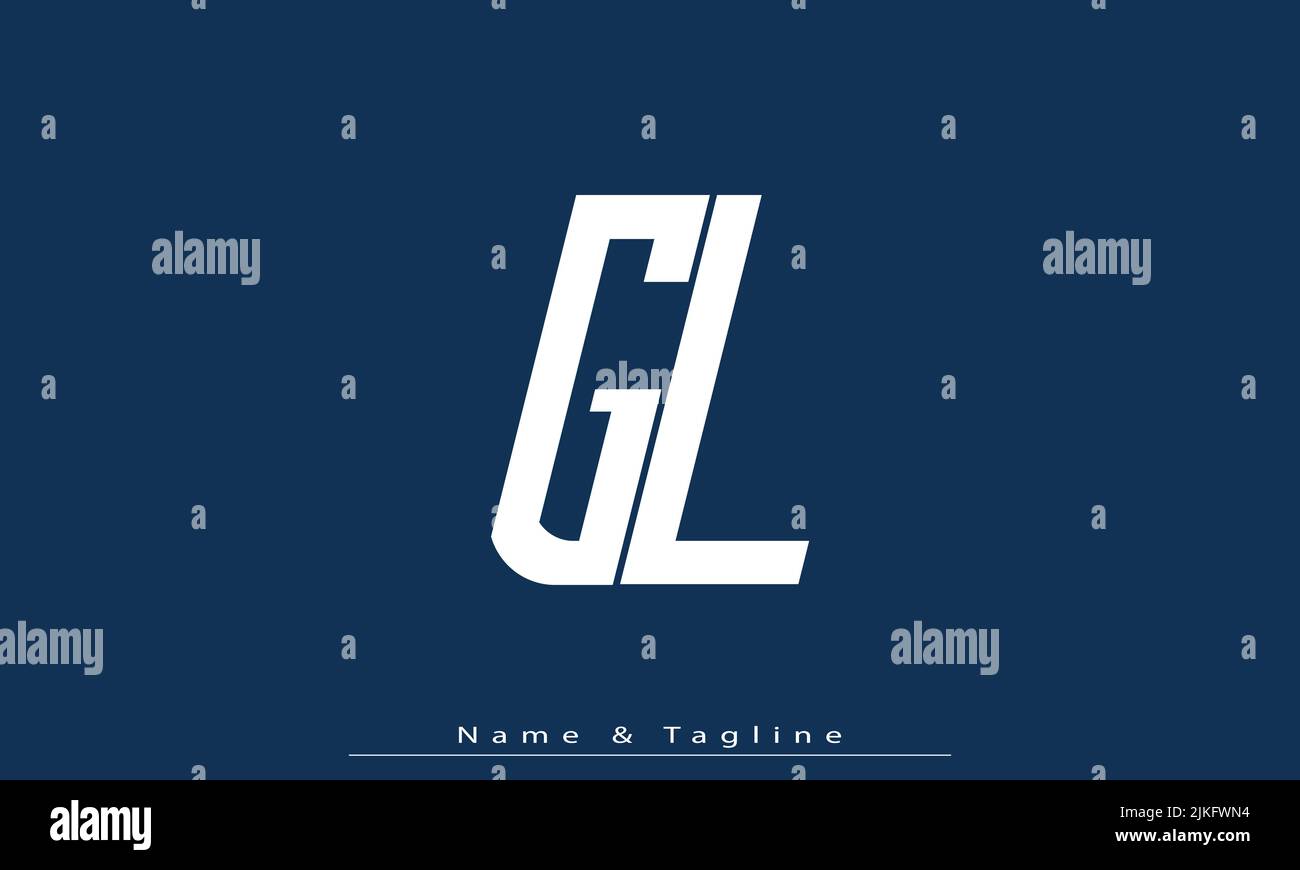 Alphabet letters Initials Monogram logo GL , LG Stock Vector