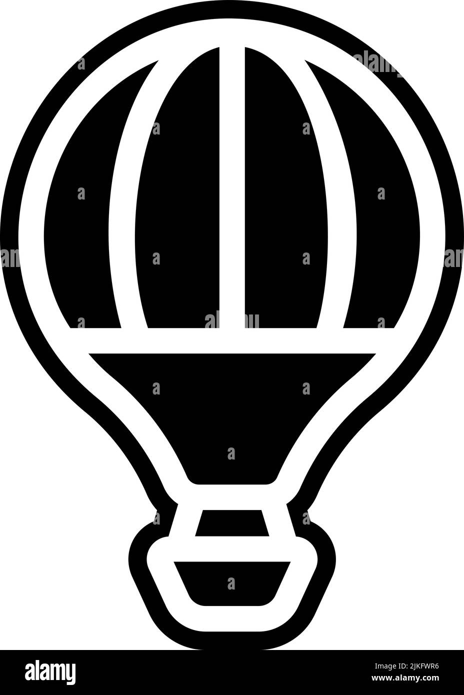 hot air balloon icon black vector illustration Stock Vector Image & Art ...