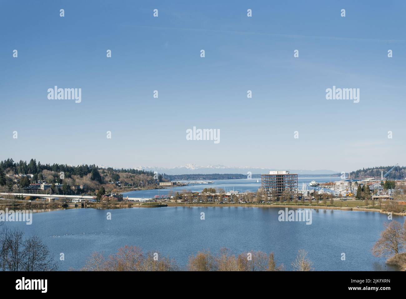 Capitol Lake and Puget Sound in Olympia Stock Photo - Alamy