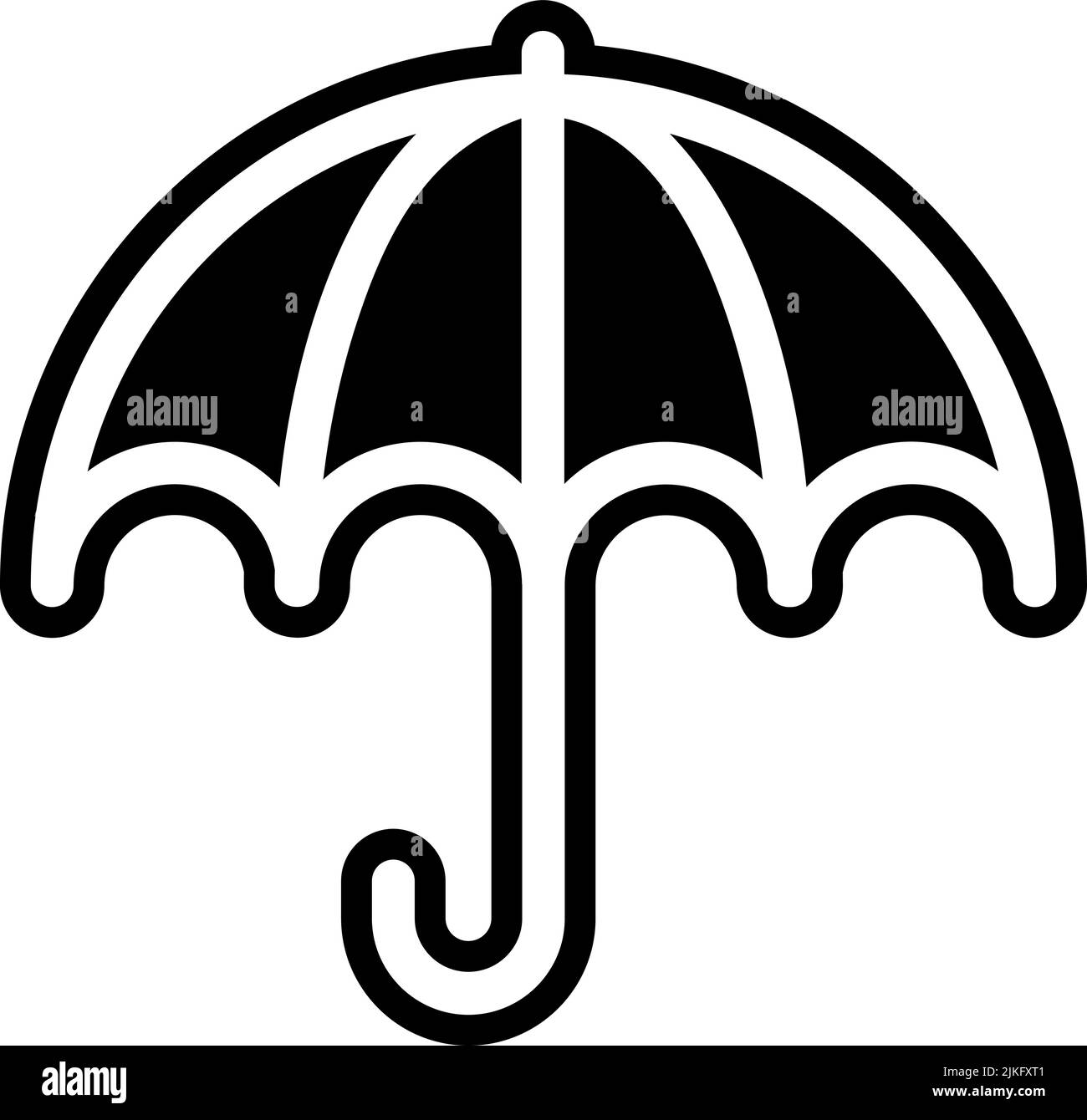 umbrella icon black vector illustration Stock Vector Image & Art - Alamy