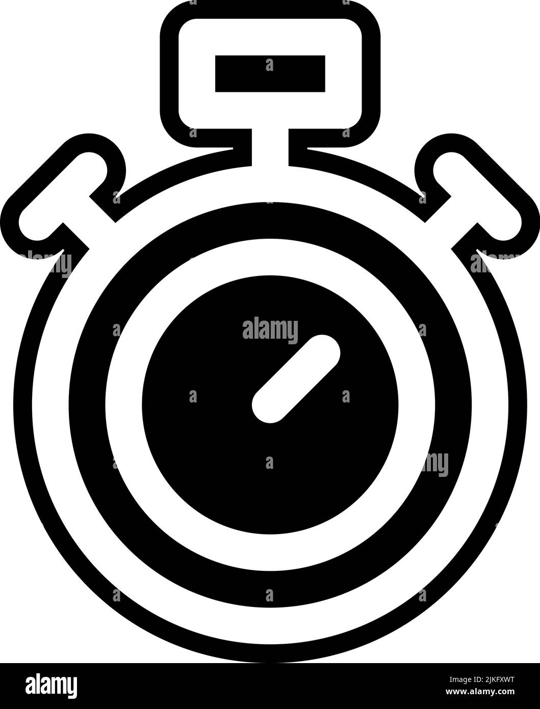 stopwatch icon black vector illustration Stock Vector Image & Art - Alamy